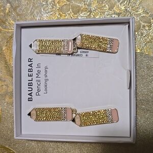 Baublebar "Pencil Me In" Rhinestone Encrusted Earrings. OS